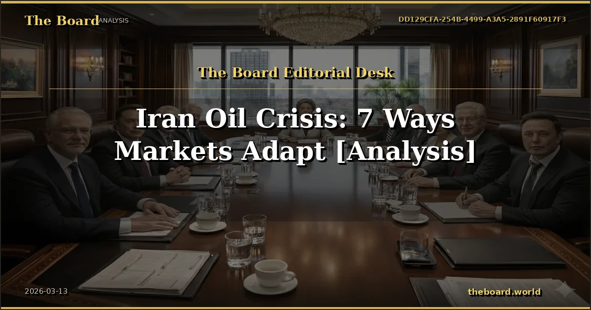 Iran Oil Crisis: 7 Ways Markets Adapt [Analysis]