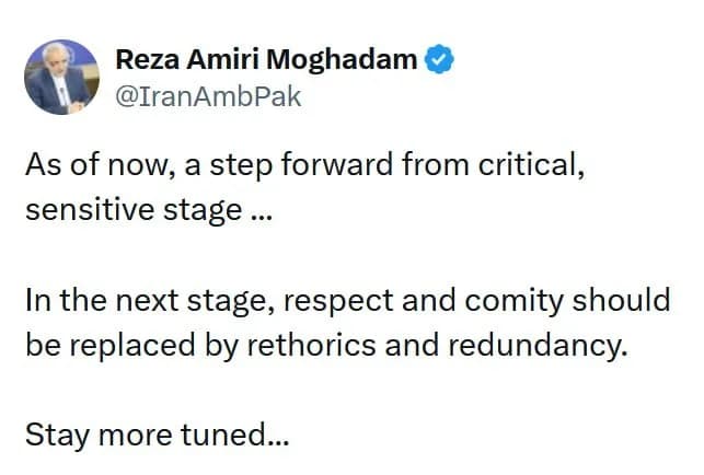 Iran, US Reviewing Pakistan's Ceasefire Proposal Amid Tensions