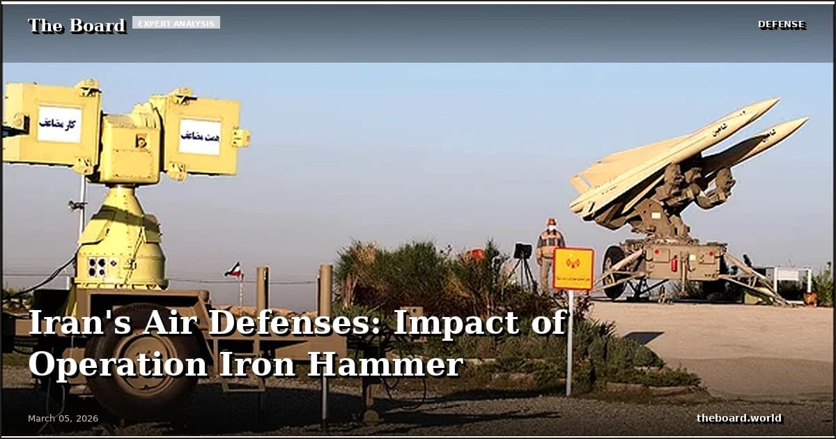 Iran's Air Defenses: Impact of Operation Iron Hammer