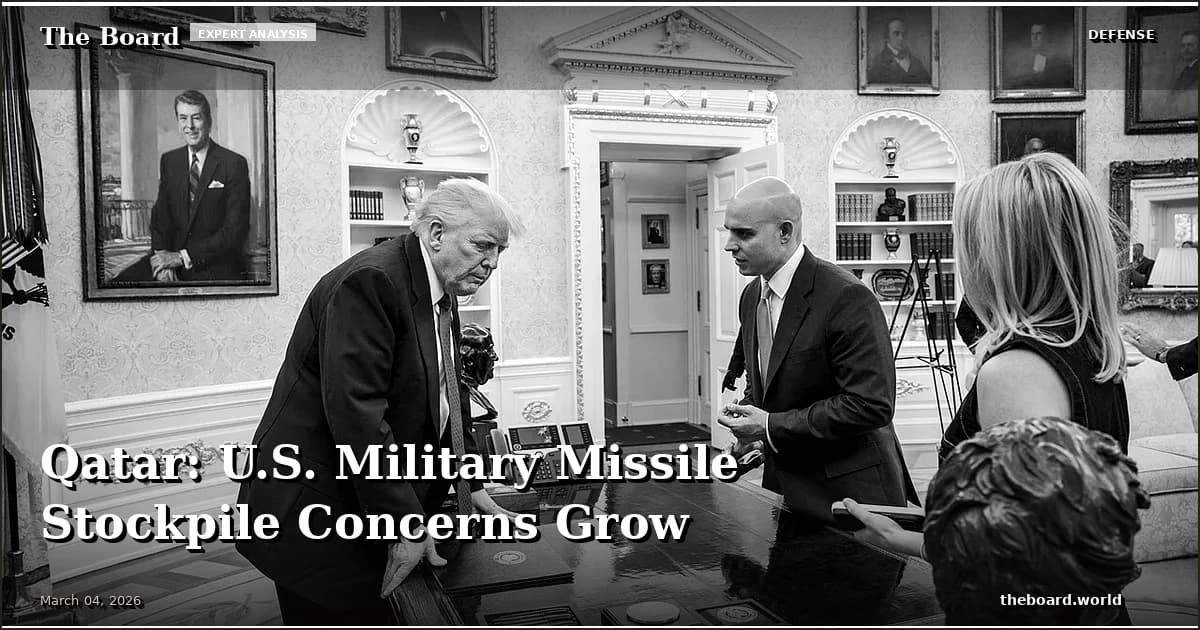 Qatar: U.S. Military Missile Stockpile Concerns Grow