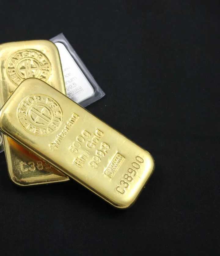 Swiss 500 gram fine gold bars